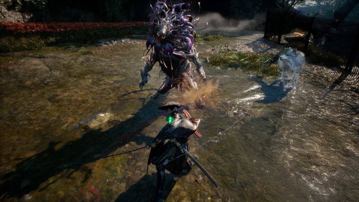 Emma and Koo fighting Malefacts in Beast of Reincarnation combat screenshot
